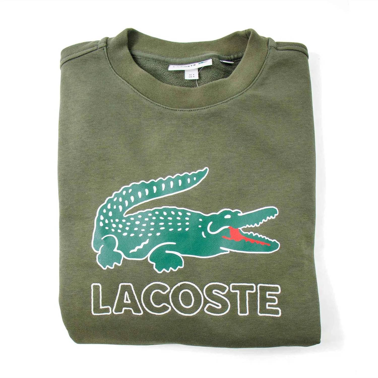 Lacoste - Men's Graphic Croc Non Brushed Fleece Sweatshirt