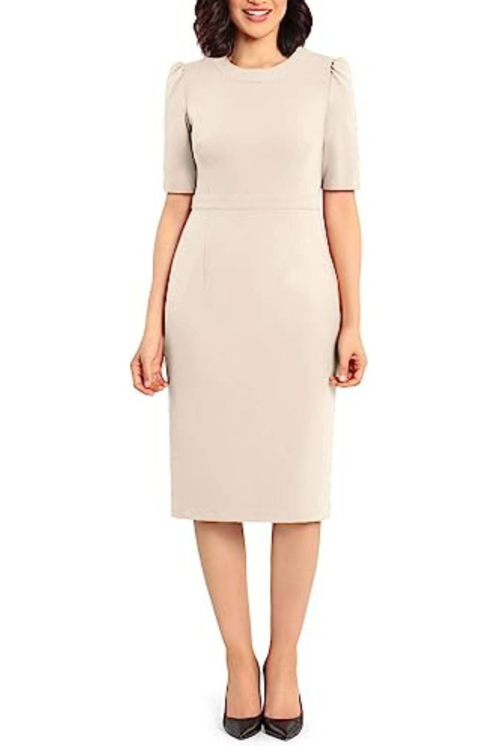 Donna Morgan - Short Sleeve Sheath Dress