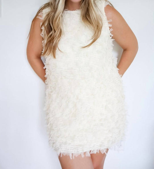 Mable - Carey Textured Mini Dress With Back Bow