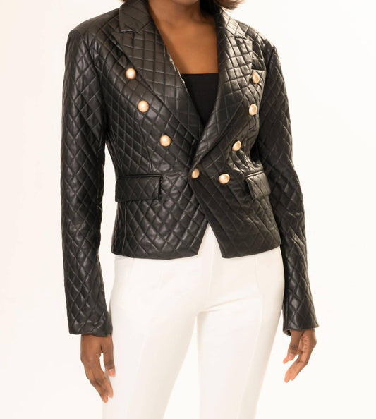 Area Stars - Quilted Faux Leather Jacket