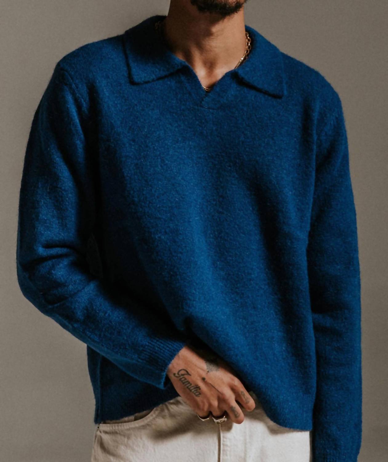 Wax London - Carter Open Collar Polo