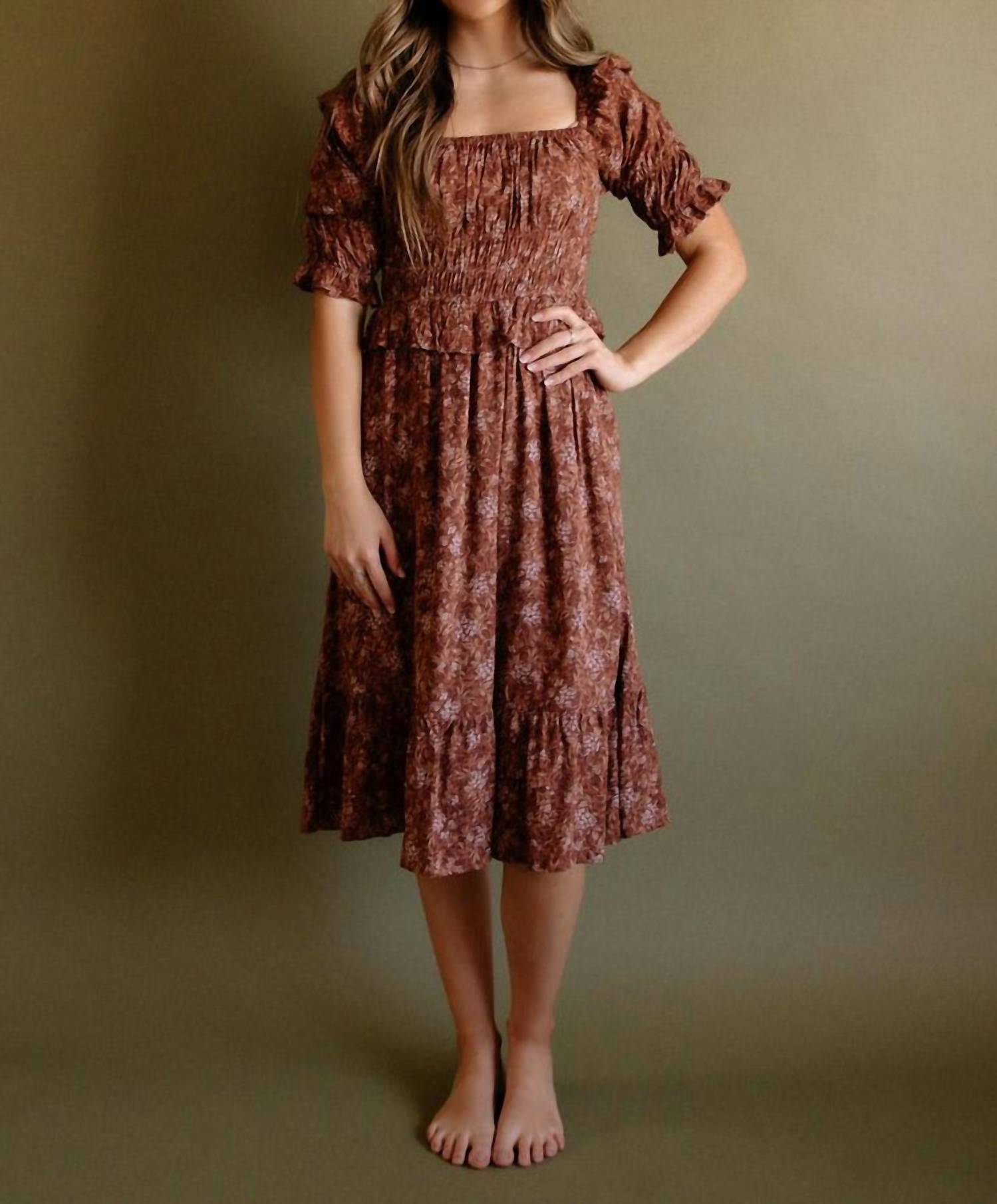 Dress Forum - Montbretia Floral Midi Dress