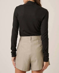 Mittoshop - Alaina Mock Neck Long Sleeve Knit Top