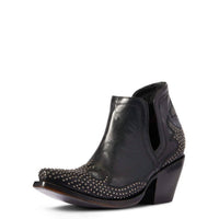 ARIAT Women's Dixon Studded Wingtip Western Bootie in true black - women's shoe - alternate view