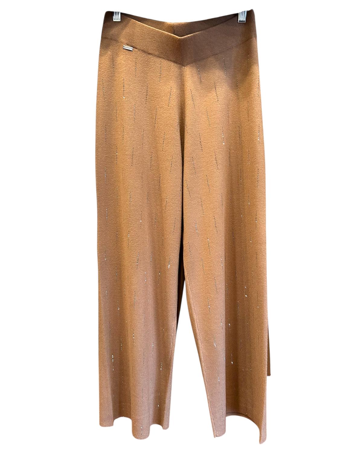 Picadilly - Women's Embellished Wide Leg Knit Pant