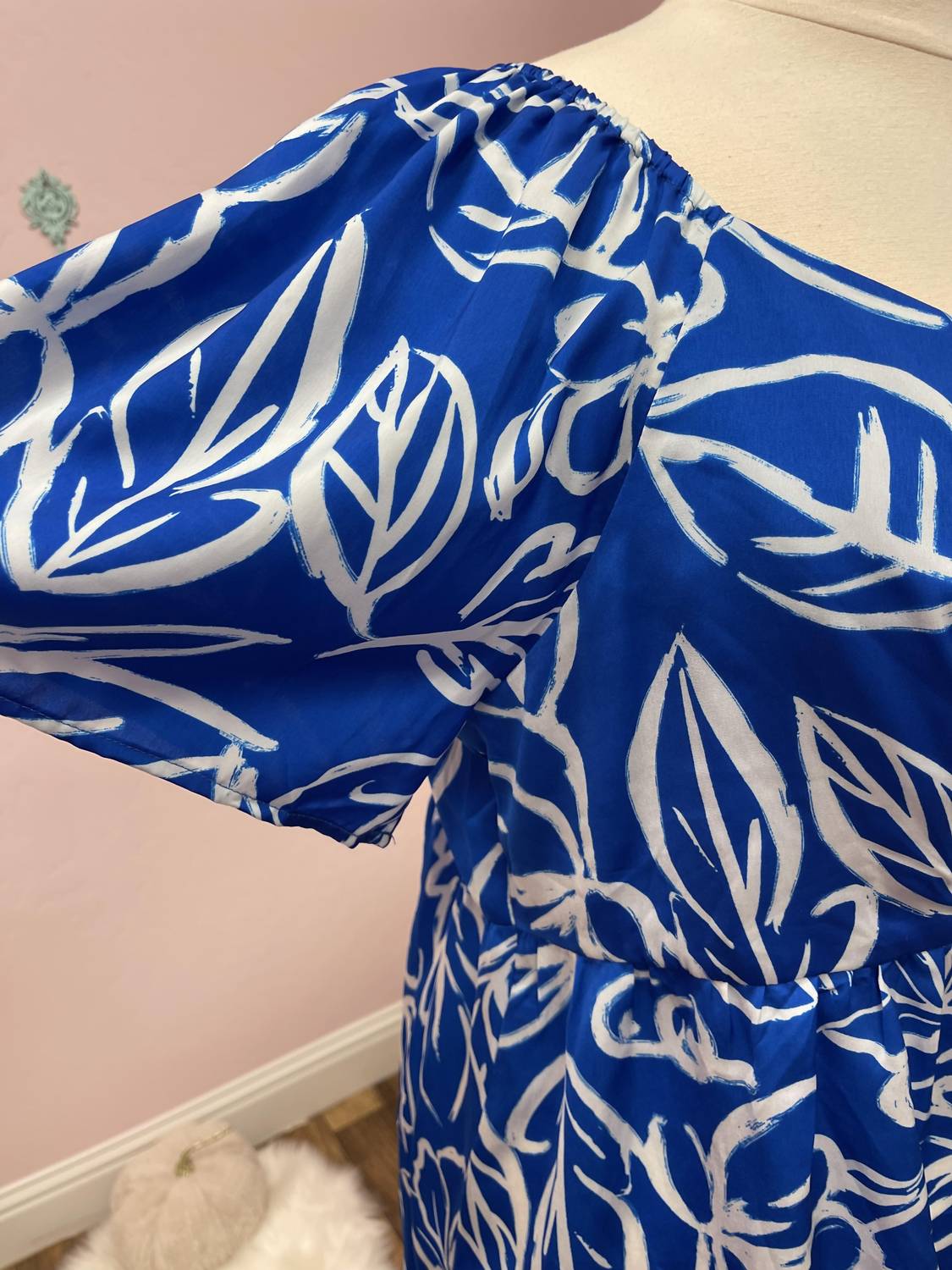 Plus Size Square Neck Print