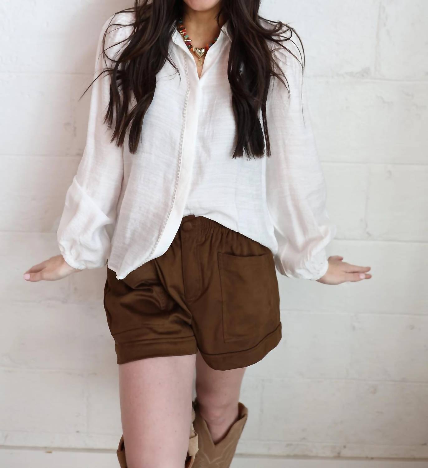 Ichi - Marie Pearl Blouse