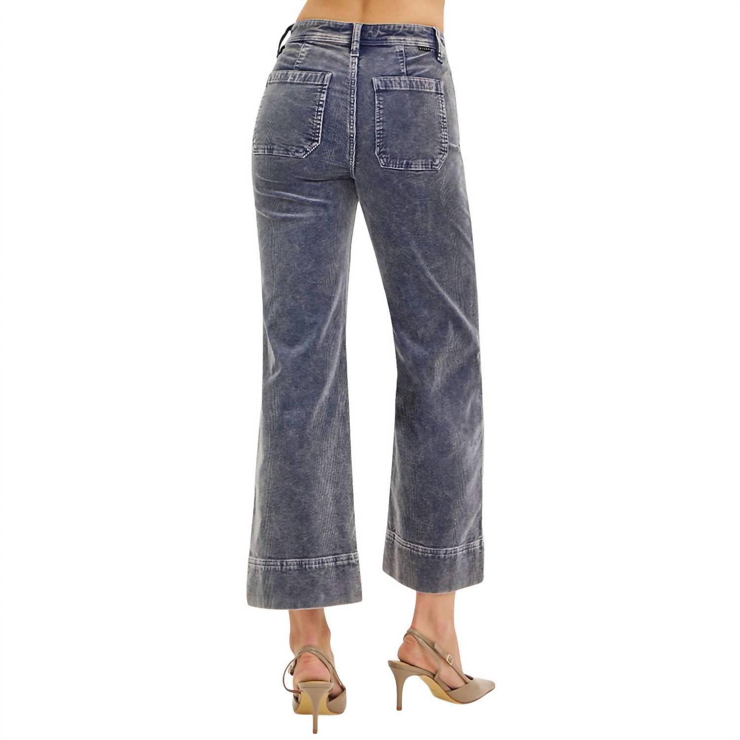 Risen - High Rise Crop Corduroy Pants