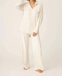 PJ Salvage Craving Corduroy Long Sleeve Button Up Shirt in natural - women's intimate - view 5