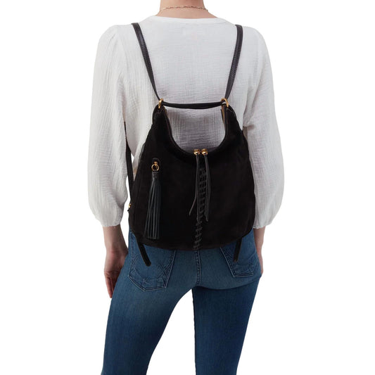 Hobo - Merrin Suede with Whipstitch Convertible Backpack