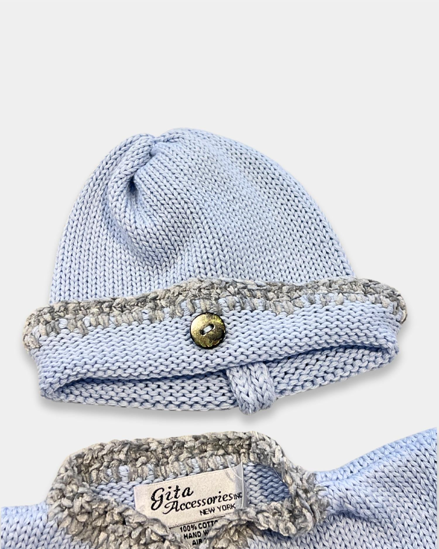 Gita - Boy's 2pc Cotton Sweater With Chenille Trim