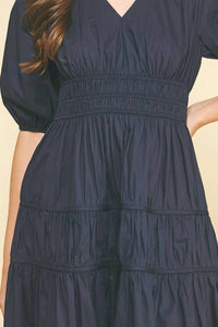 PINCH Smocking Detail Maxi Dress in ink - women's dress - view 6