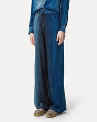 Forte Forte - Degrade Denim Velvet Wide Leg Pant