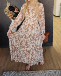 She + Sky - Floral Tiered Maxi Dress