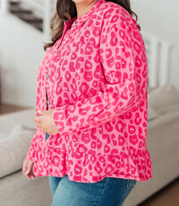 Jodifl - Wild At Heart Animal Print Button Down Jacket