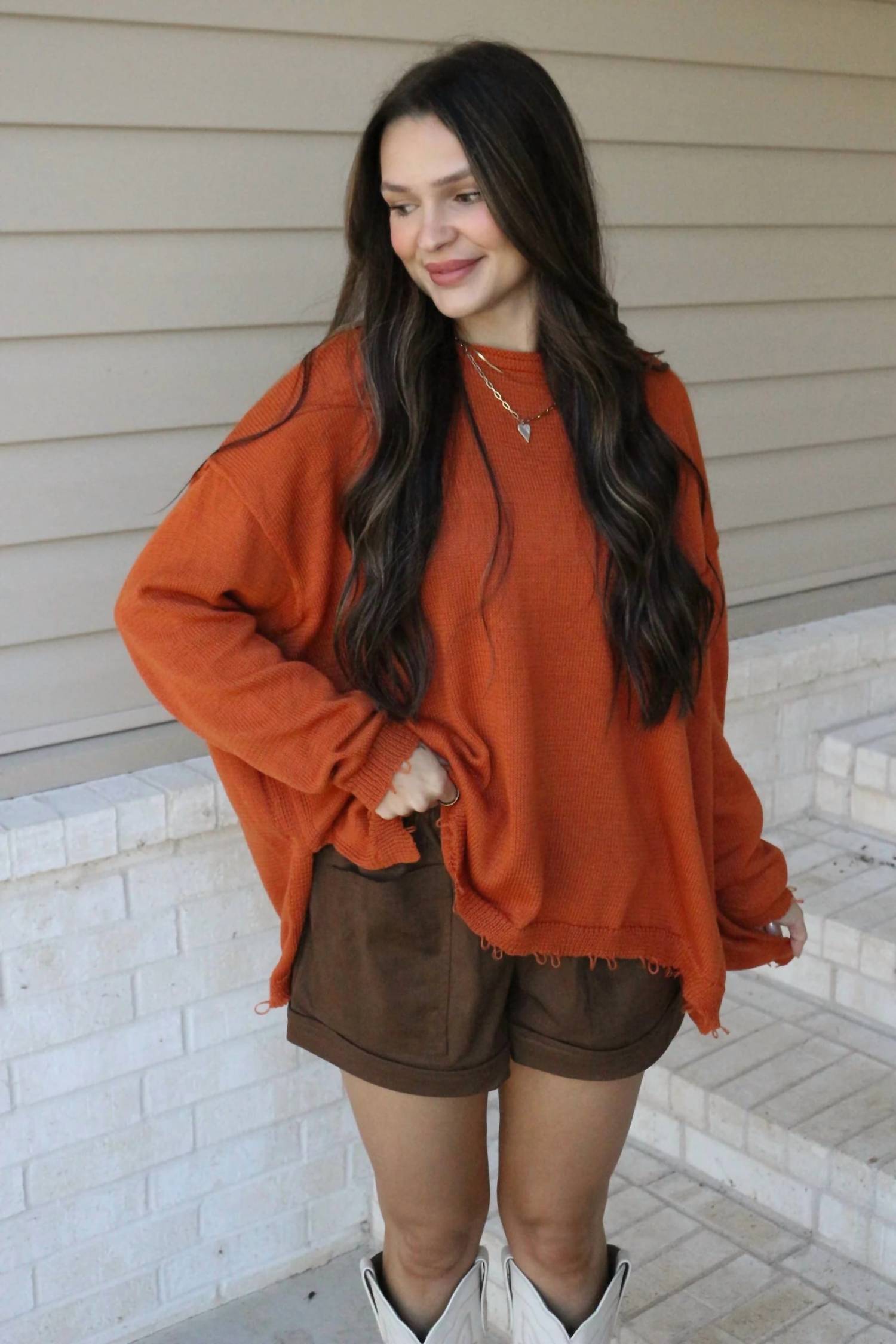 Easel - Makenzie Knitted Destructive Sweater