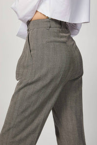 HERRINGBONE SUIT PANTS