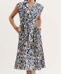 Tyler Boe - Paige Aqua Animal Dress