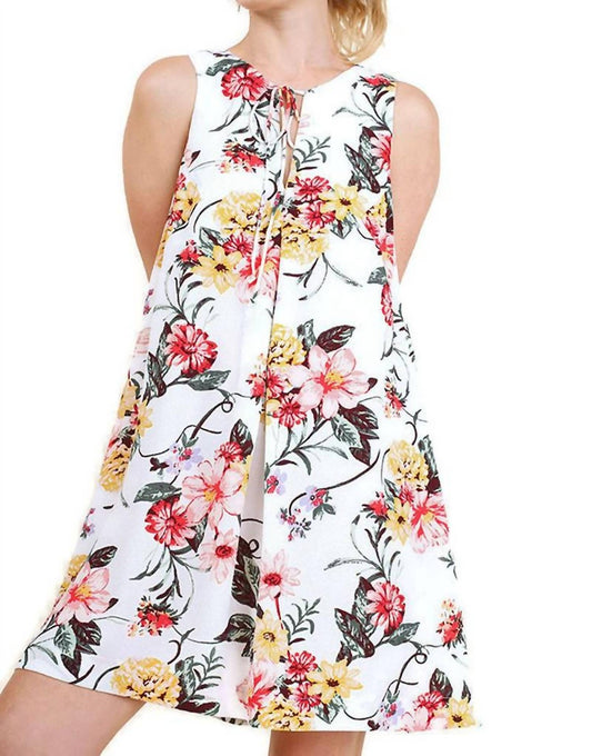 Umgee - Floral Keyhole Bohemian Dress