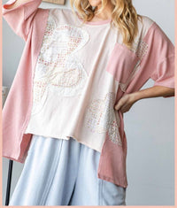 Oli & Hali - Oversized Flower Patch Top