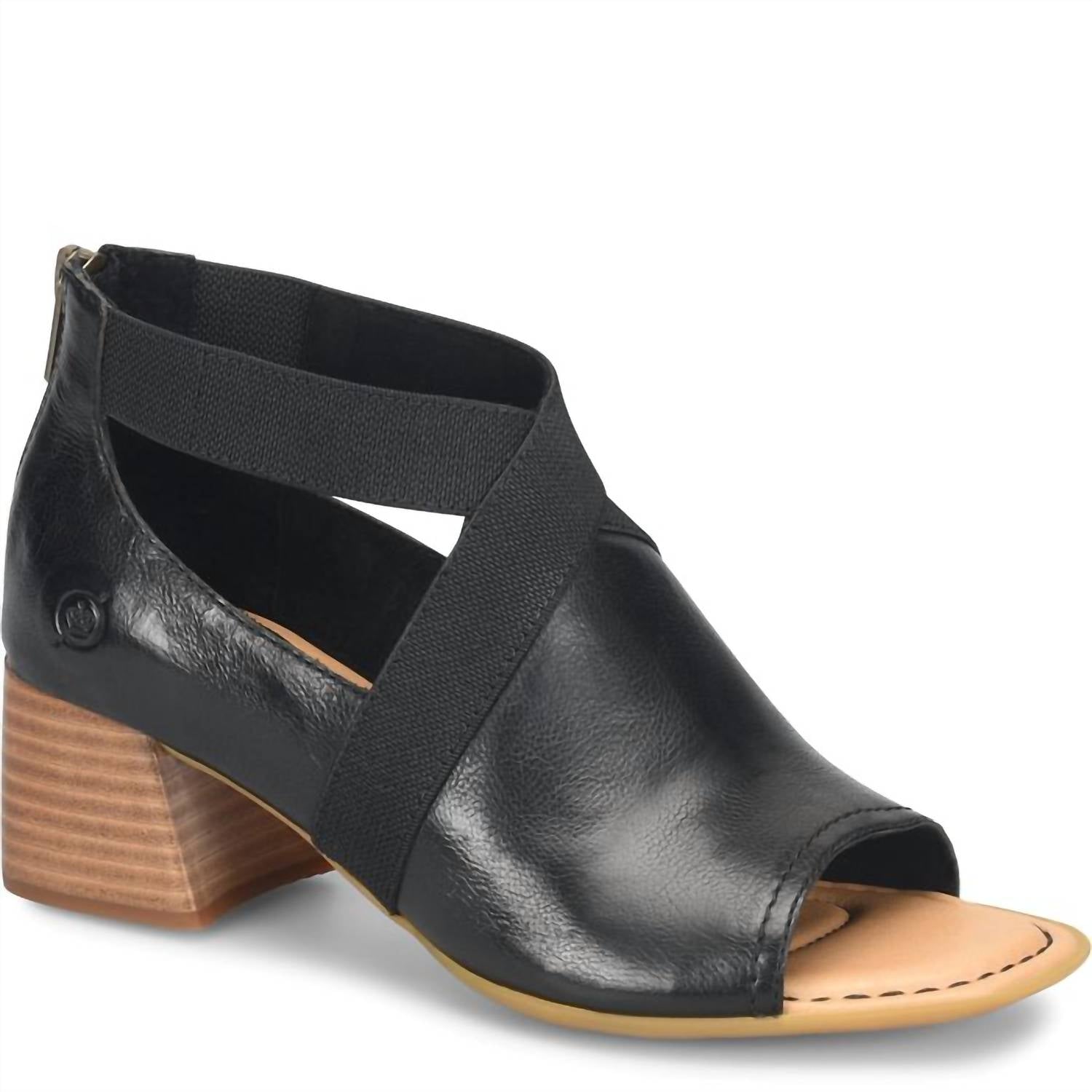 Born Women's Searing Stretch Elastic Shooties in black - women's sandal