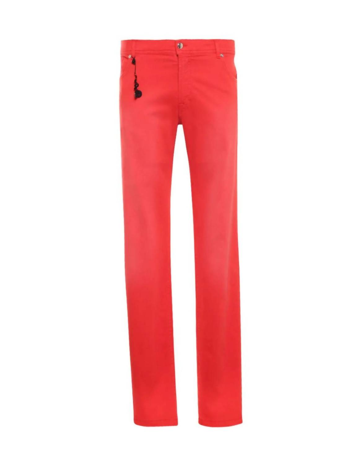 Marco Pescarolo Men's Bull Five Pocket Jeans in red - men's jeans