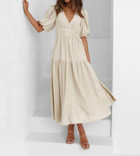Sweetkama - Agnes Bubble Sleeve Midi Dress