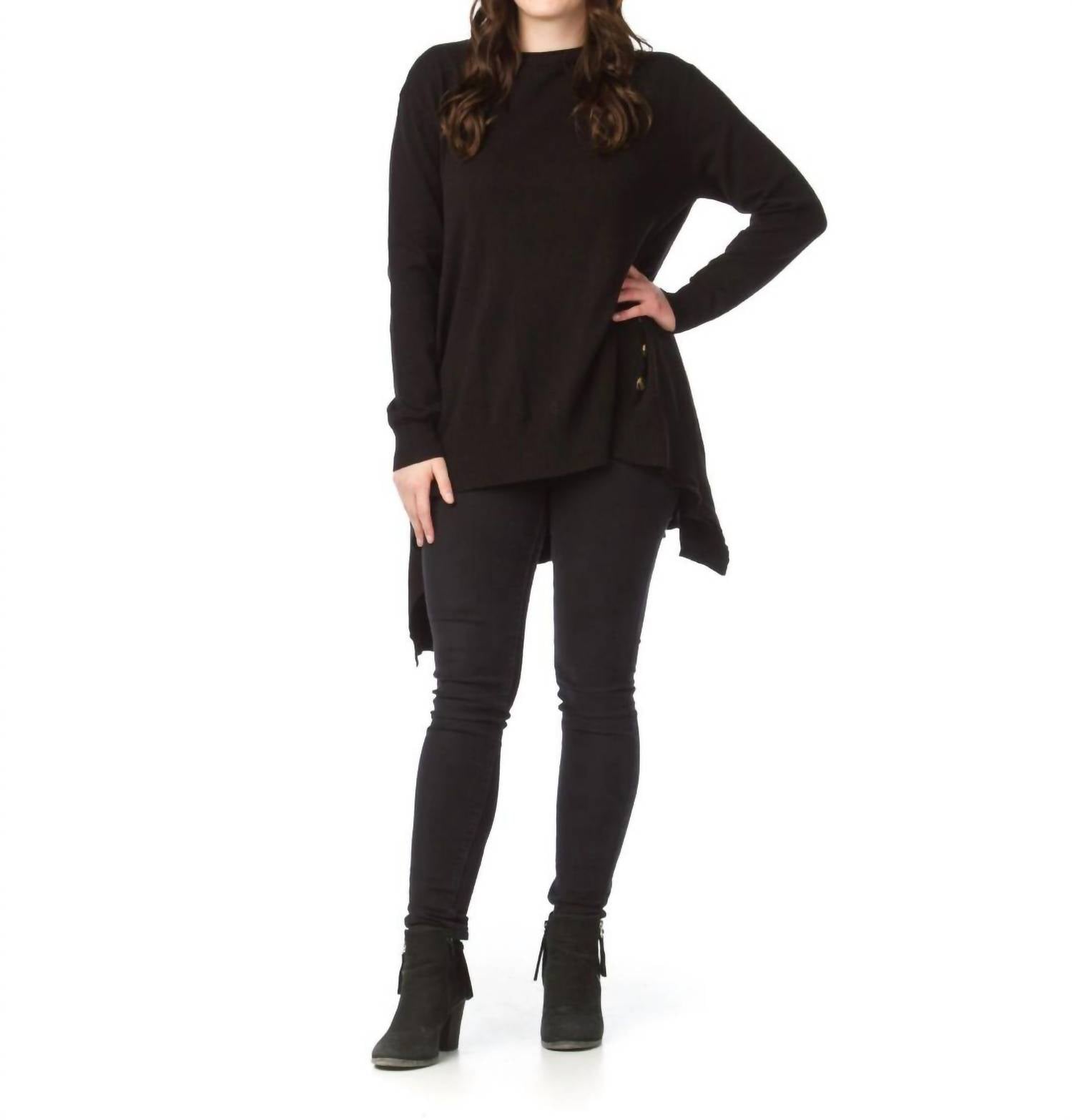 Papillon - Stretchy Oversized A-line Tunic With Back Detail