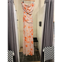 Stillwater Women's Maxi Dress in tan and orange - women's dress - detail view
