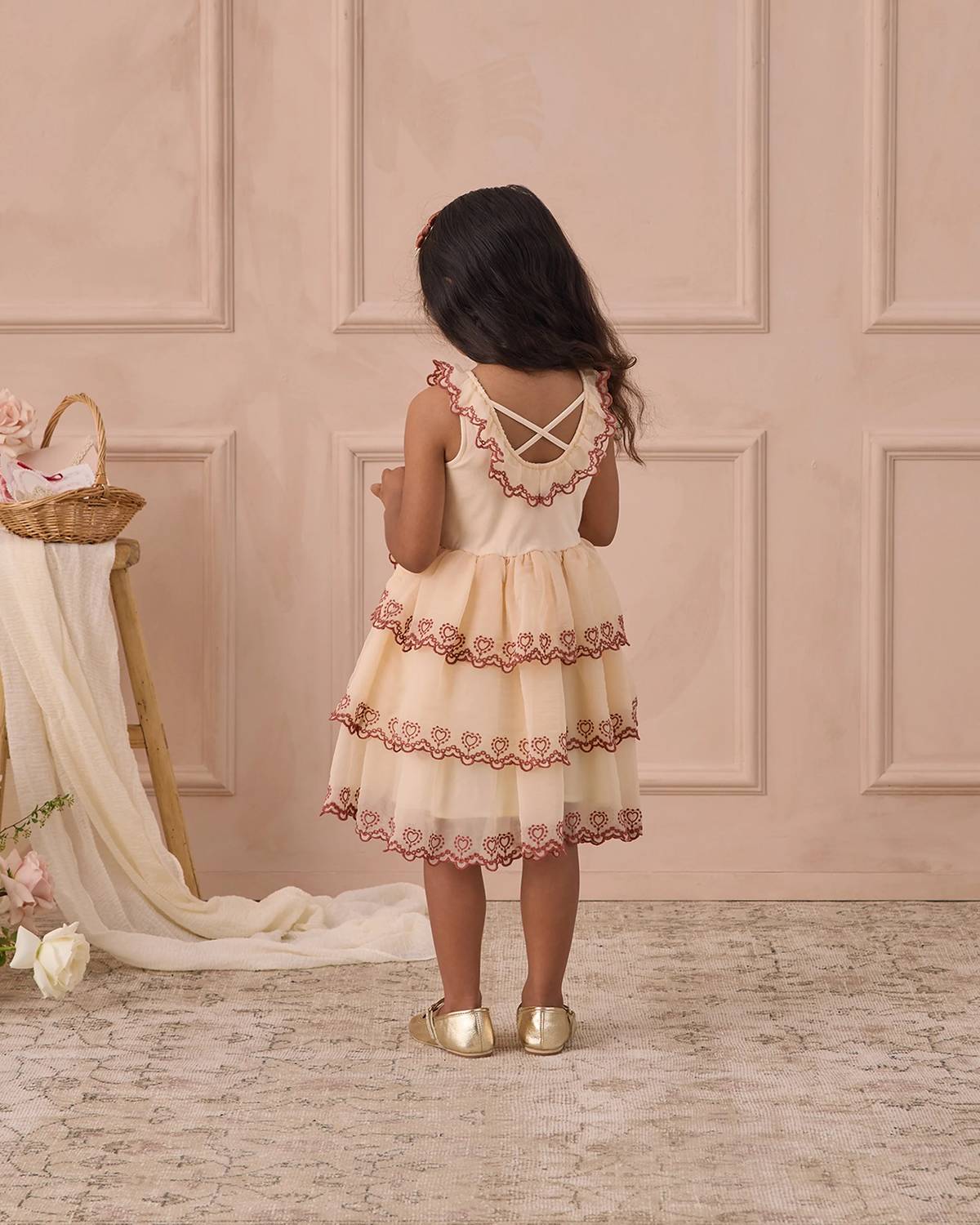 NORALEE Angelina Dress in pearl 1 - kids' dress - alternate view