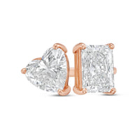 Diana M Jewels - Women's Radiant & Heart Lab-Grown Diamond Fashion Ring (6.00 Ct) - Elegant