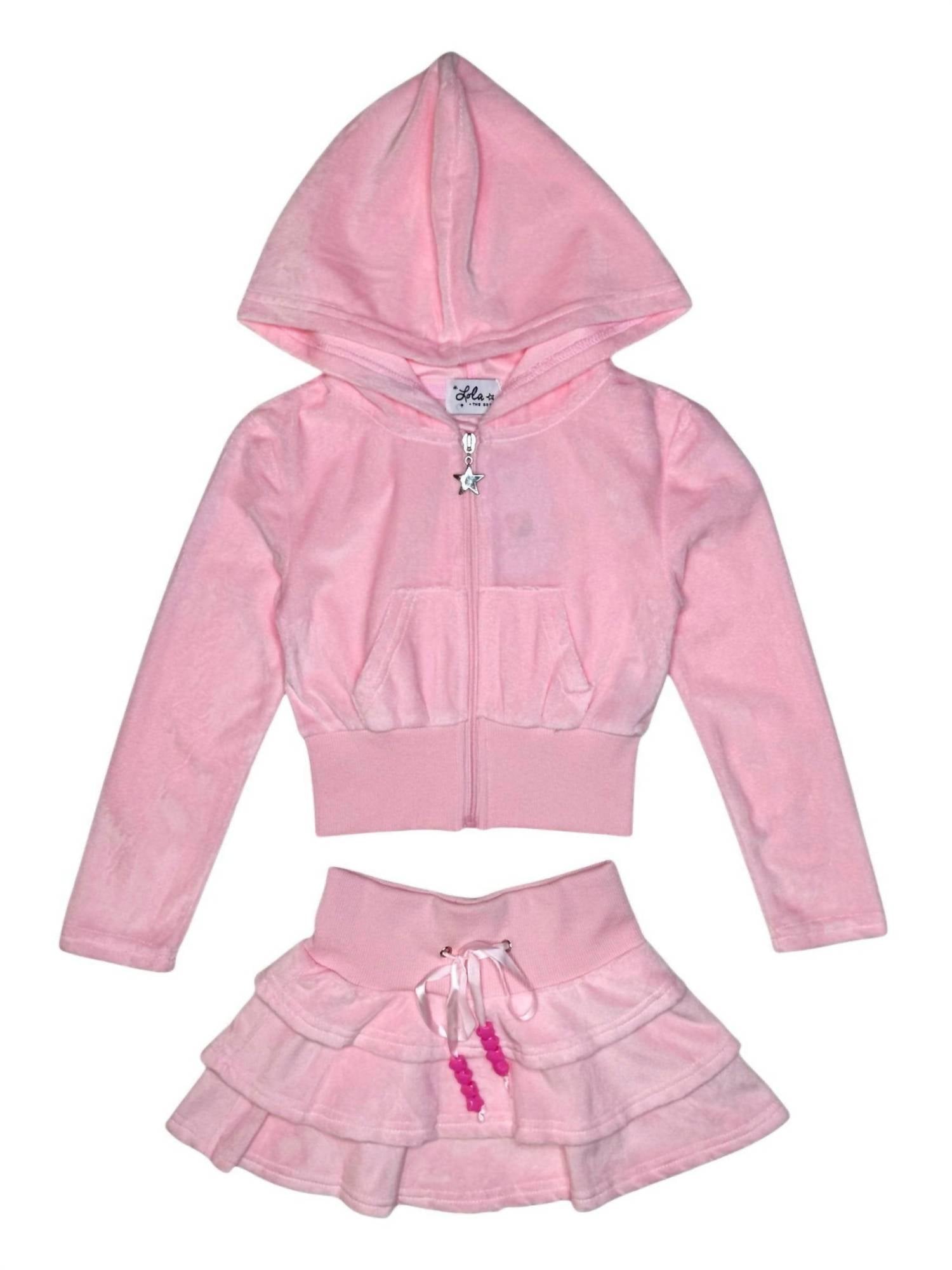 Lola + The Boys - Girls Velour Margot Set