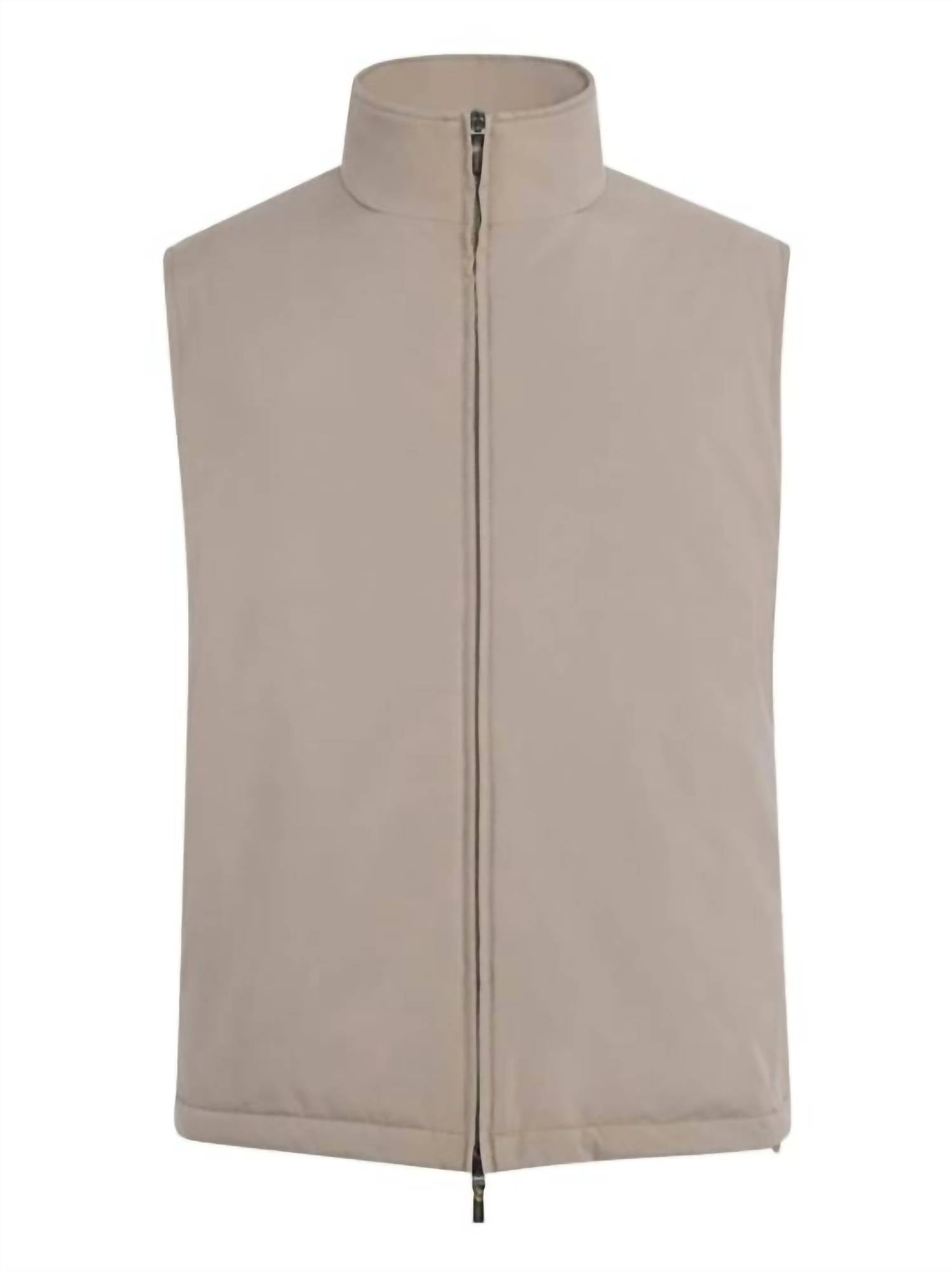 Lanificio Colombo Ranger Vest in soft brown - men's item - view 4