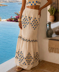 Mystery Resort - Honey Comb Maxi Skirt Set
