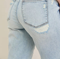 Judy Blue Raina Mid-rise Boyfriend Jean in beige - women's jeans - view 7