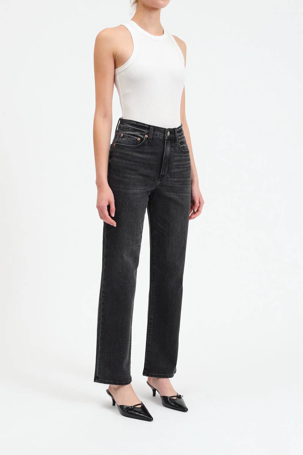 Daze - LAST NIGHT HIGH RISE VINTAGE STRAIGHT JEANS