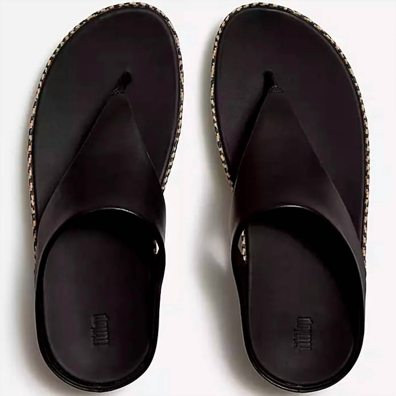 Fitflop - Women's Lulu Lux Graphic-weave Leather Toe-post Sandals
