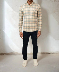 Stone Rose - Print Getaway Check Long Sleeve Knit Shirt
