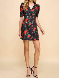TCEC Rose Mini Dress in black - women's dress - view 4