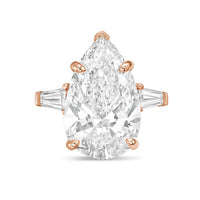 Diana M Jewels - Women's Pear & Baguette Lab-Grown Diamond Ring (10.00 Ct) - Bold