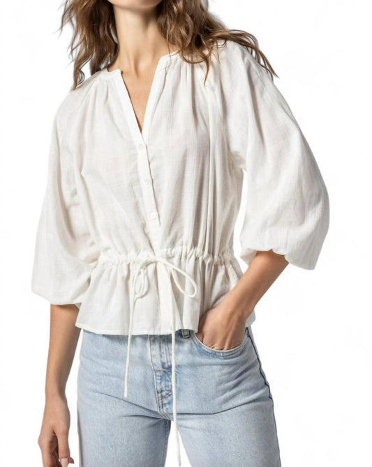 Lilla P - TIE WAIST BUTTON DOWN TOP