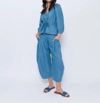 Blueberry - Cinch Waist Top