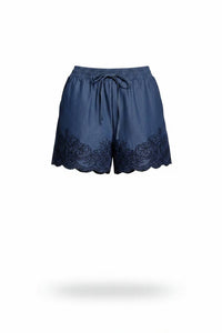 Current Air - Scalloped Hem Embroidered Shorts