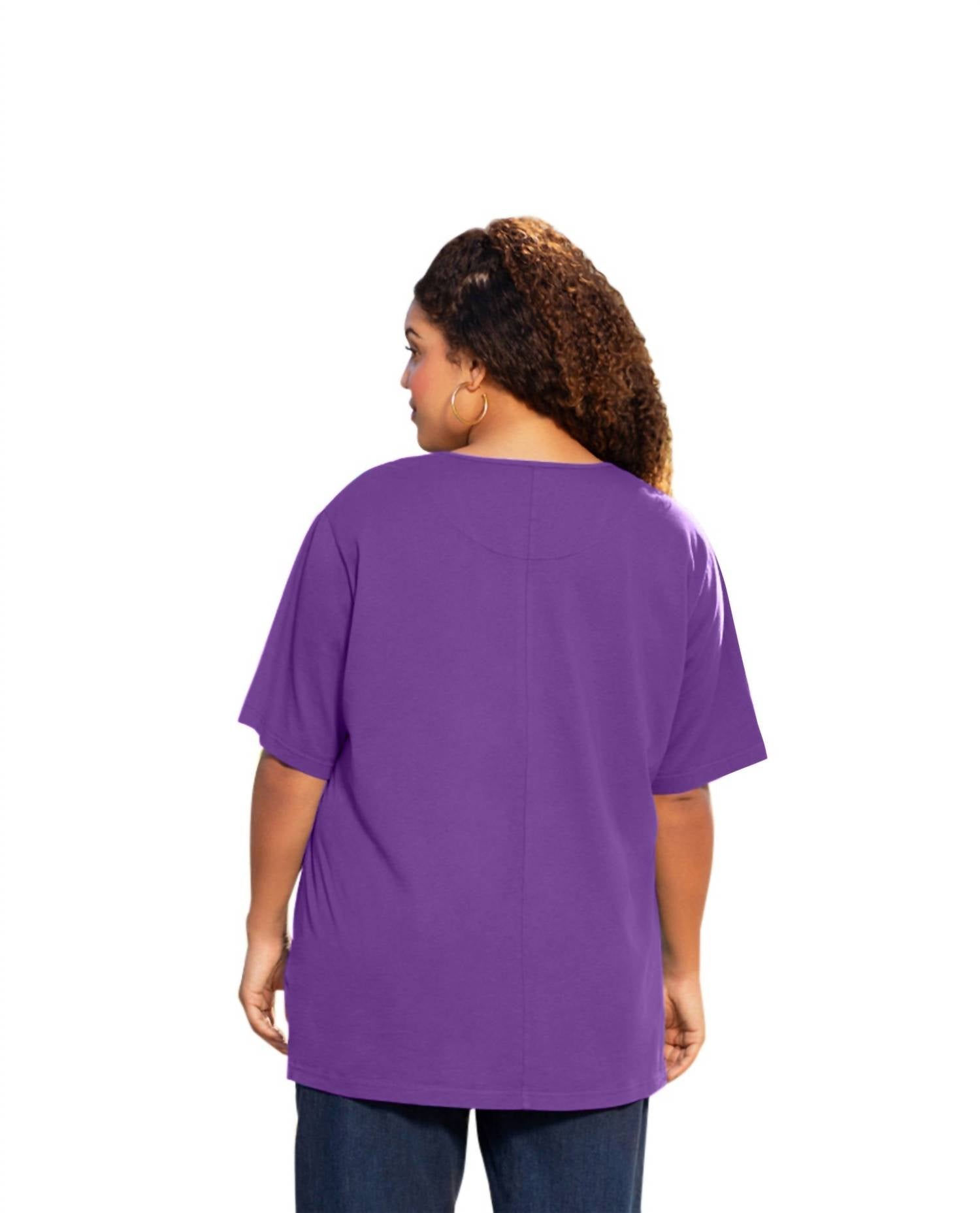 On The Plus Side - Cotton Short Sleeve Tee - Plus