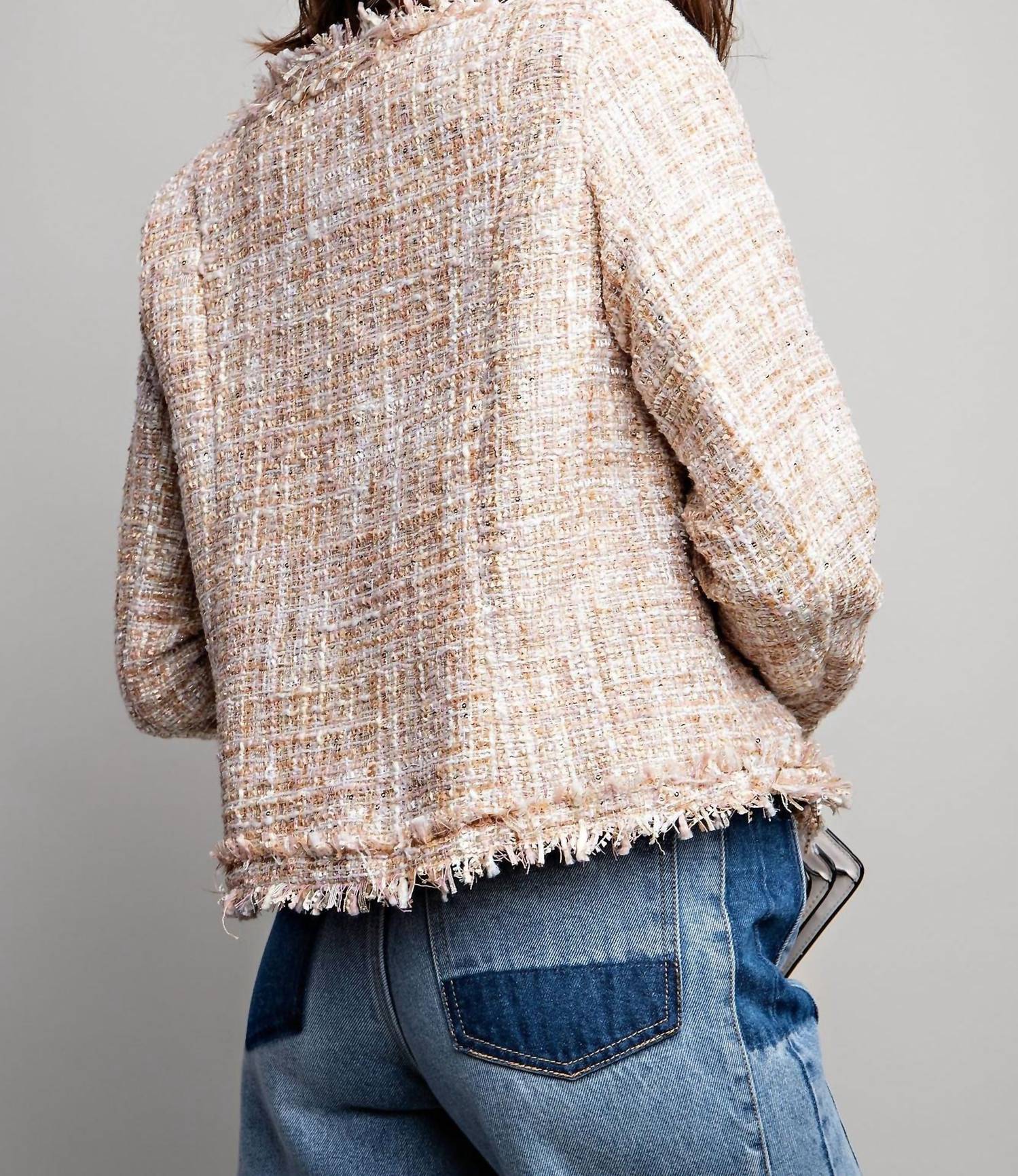 Easel - Pearl Tweed Jacket
