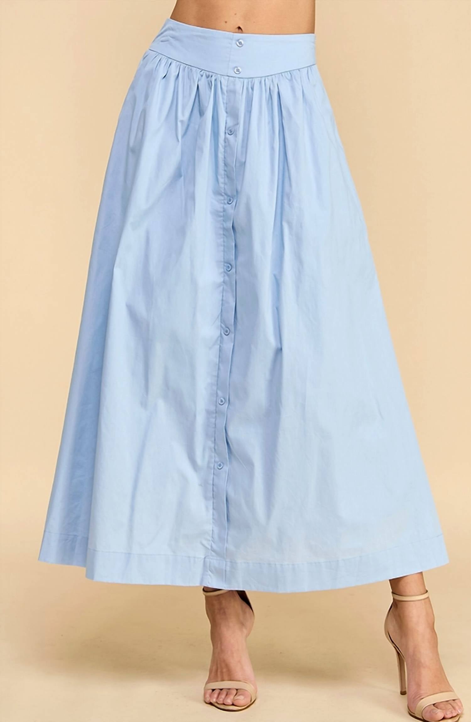 Tcec - Long Button Skirt