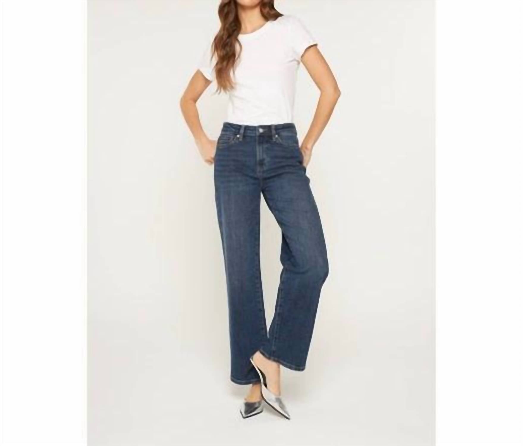Mica Denim - High Rise Loose Fit Straight Leg Jeans