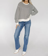 By Together - Wrigley Striped Crewneck Pullover