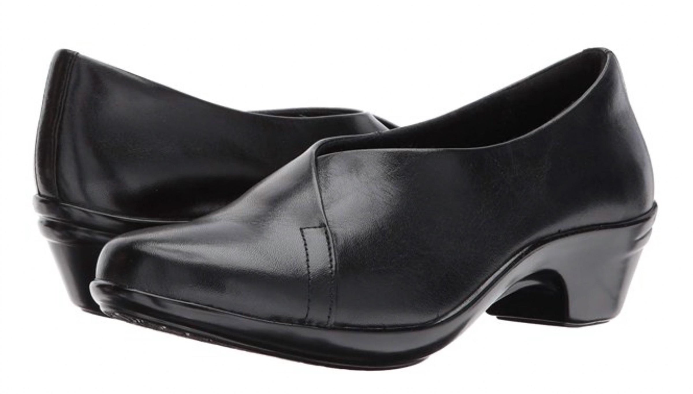 Aravon Women's Kitt Asymmetrical Slip-on Pump in black - women's heels - alternate view