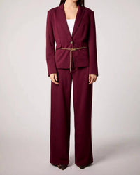 BLUE REVIVAL Taylor Trousers in burgundy - women's pants